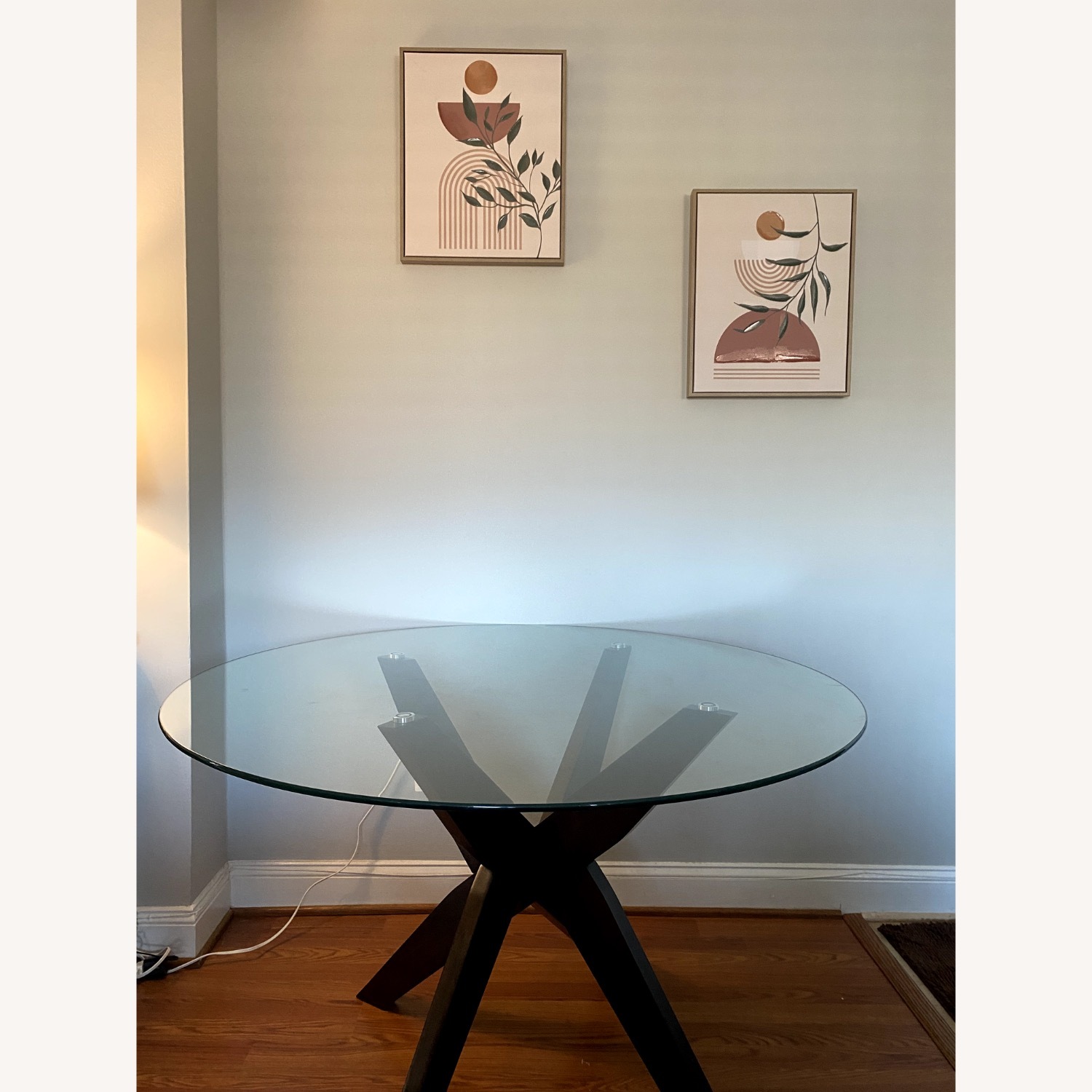 Macy's Amy Dark Brown Glass Dining Table - image-5