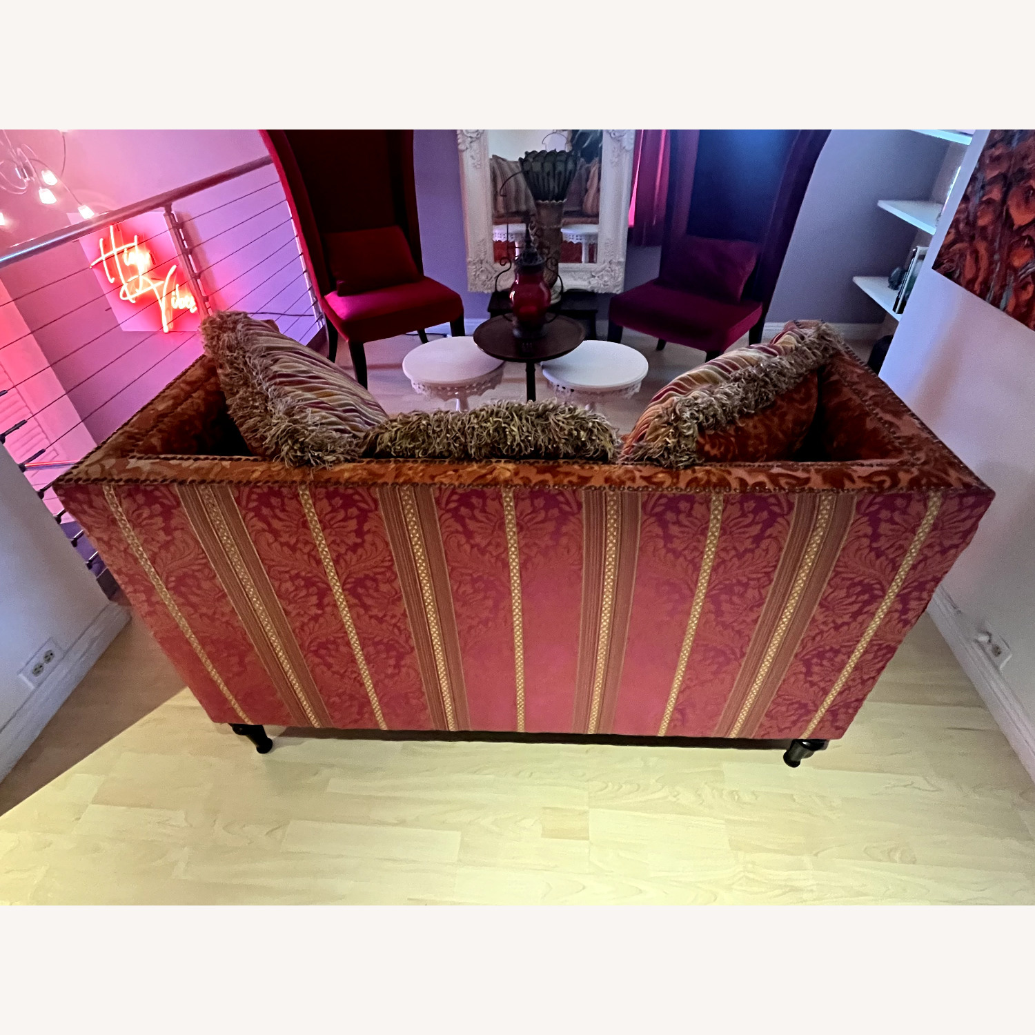 Vintage Loveseat with Reversible Cushions - image-5