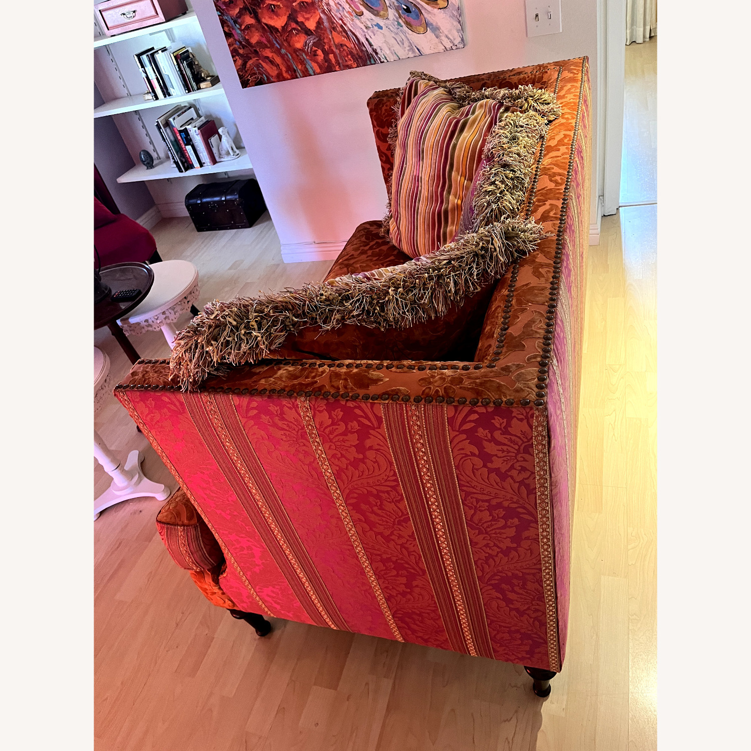 Vintage Loveseat with Reversible Cushions - image-4