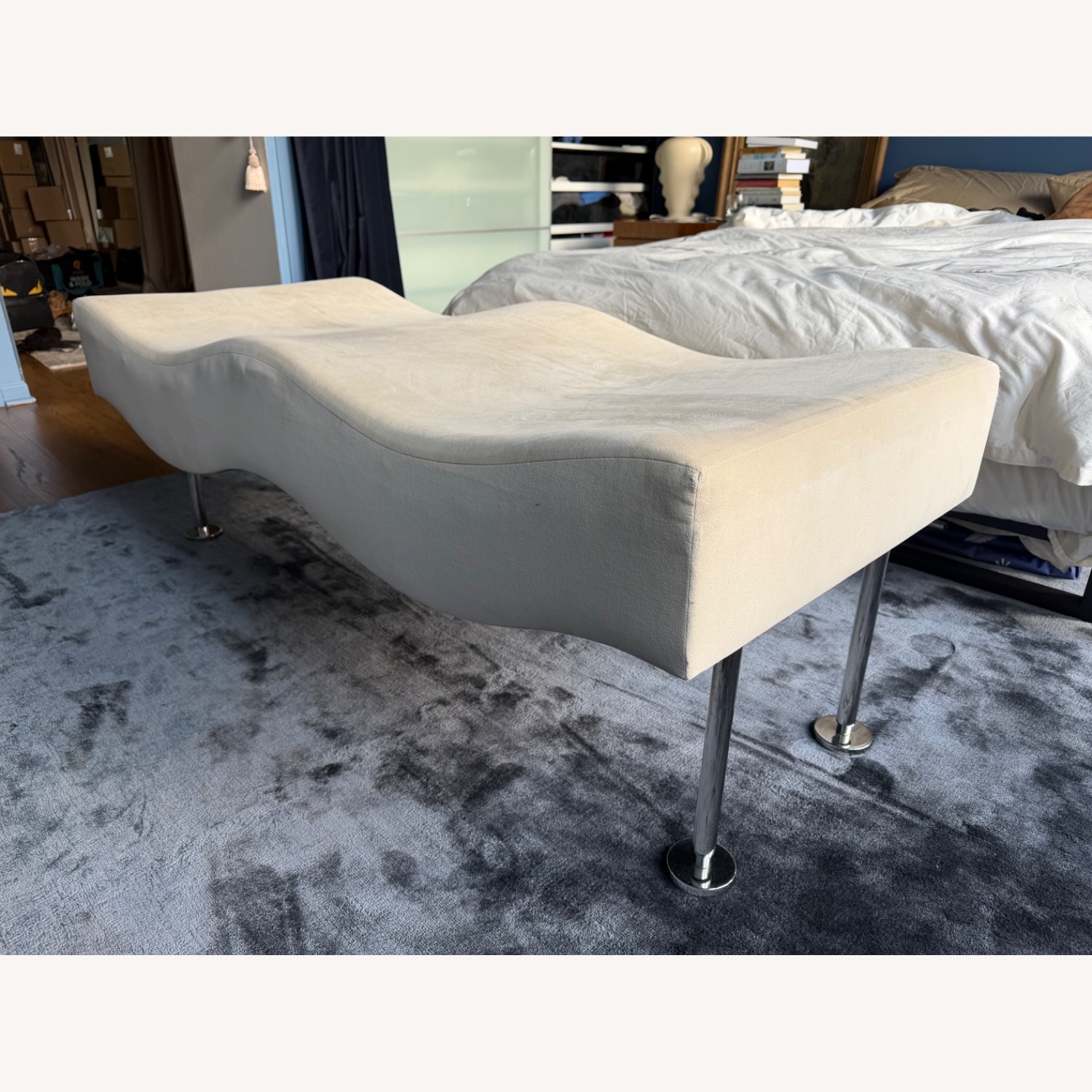 Brueton Natural Suede Bench - image-4