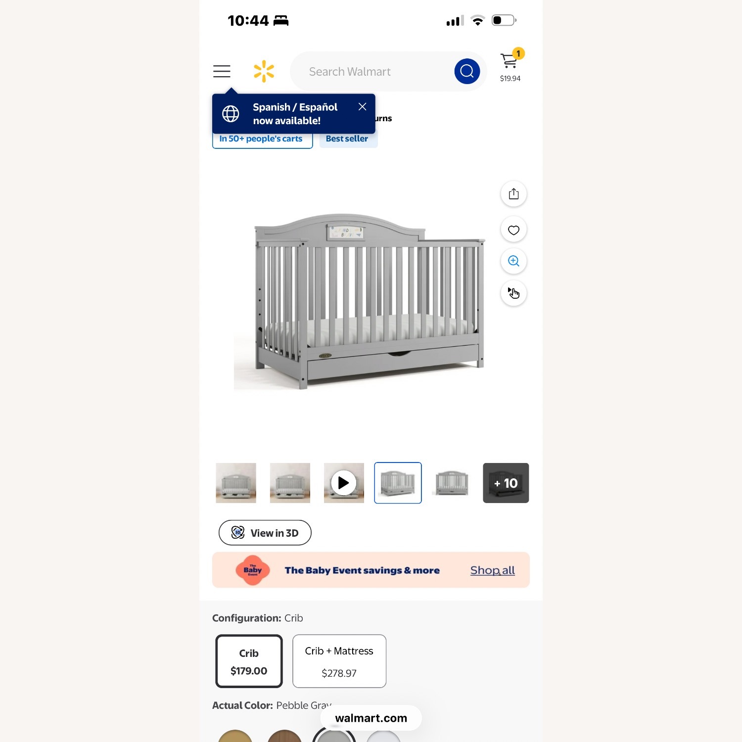 Storkcraft Graco Crib - image-1