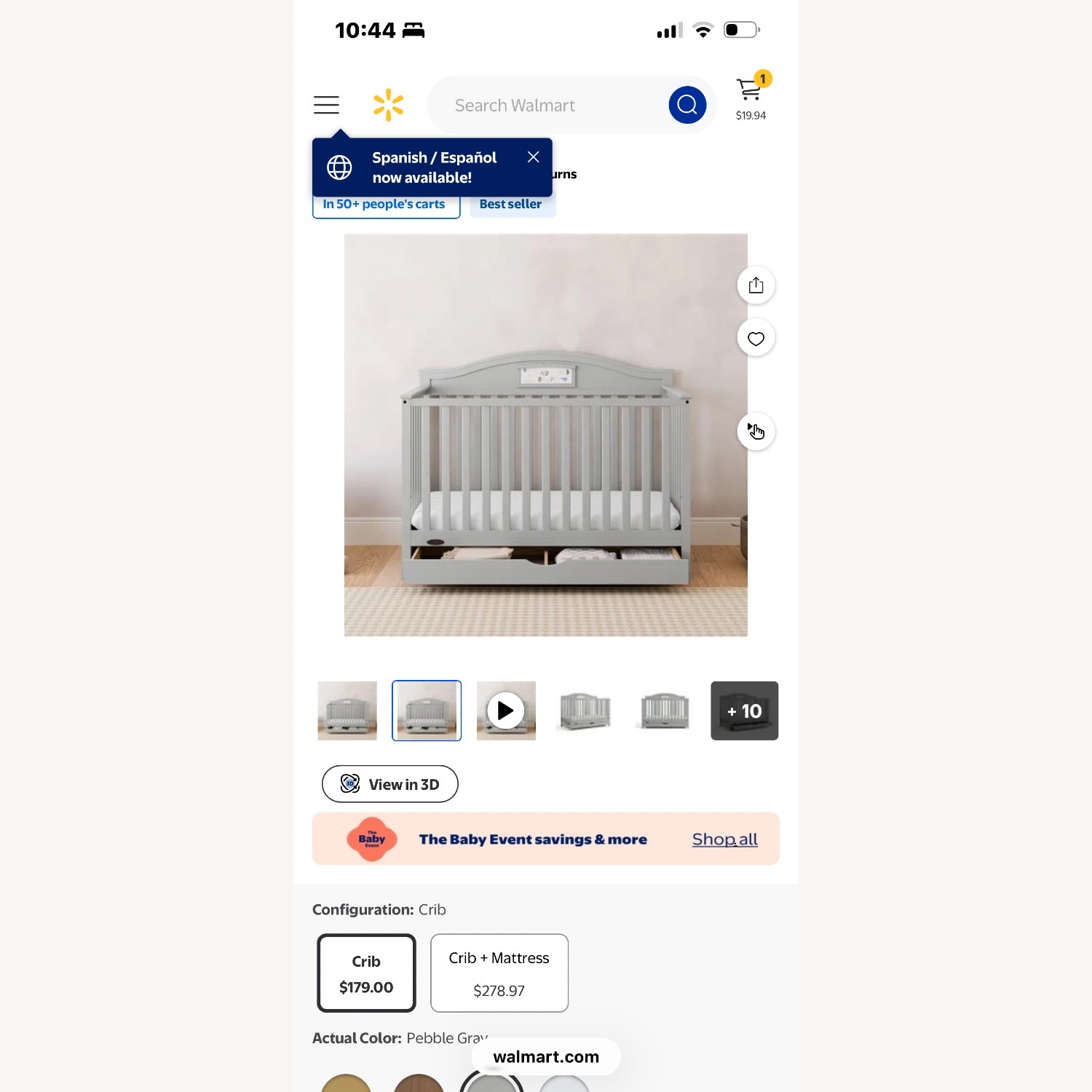 Storkcraft Graco Crib - image-2