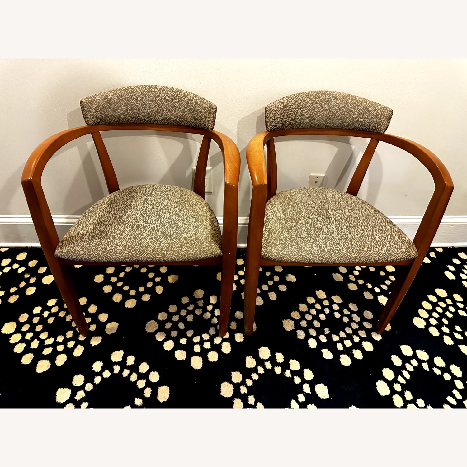 Light Brown Fabric Accent Chairs - image-1