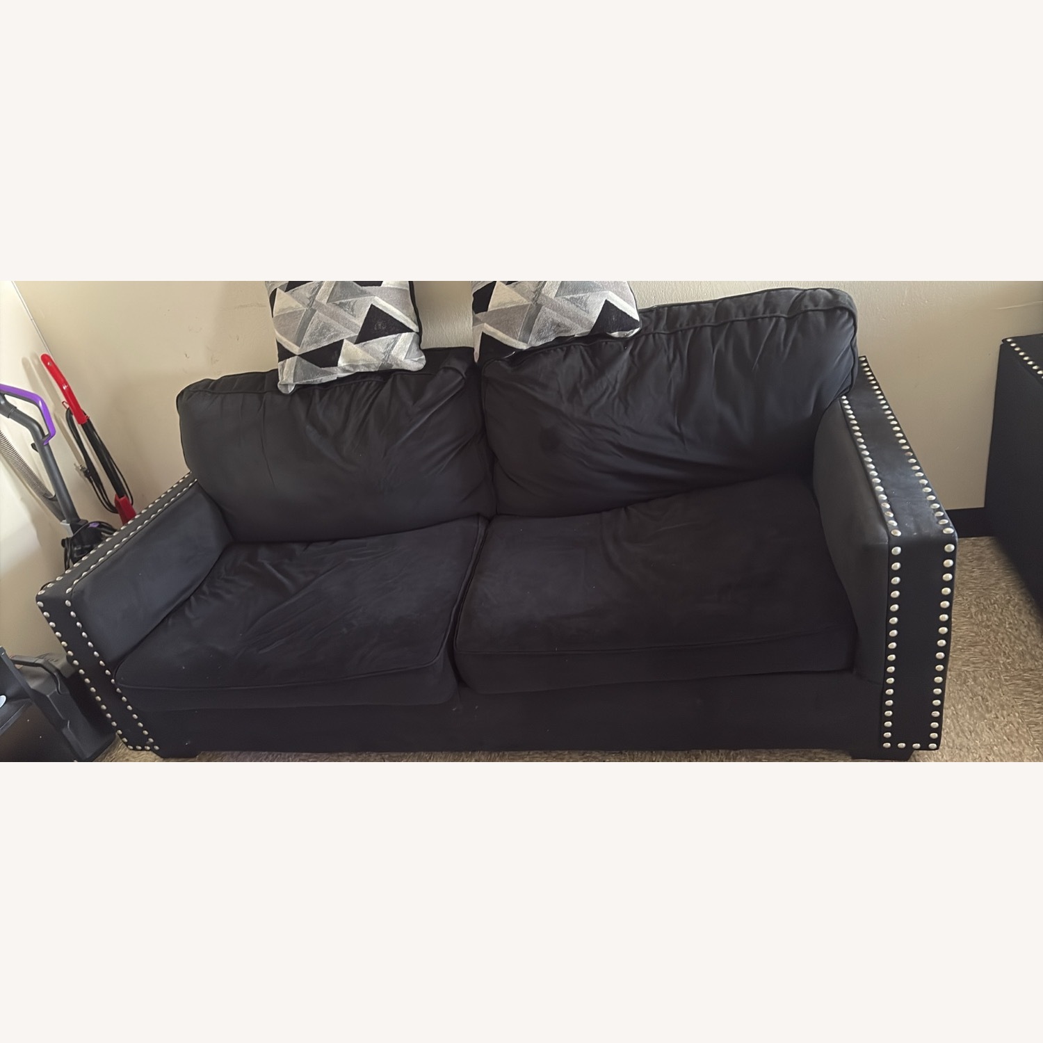 Ashley Furniture Black Loveseat - image-2