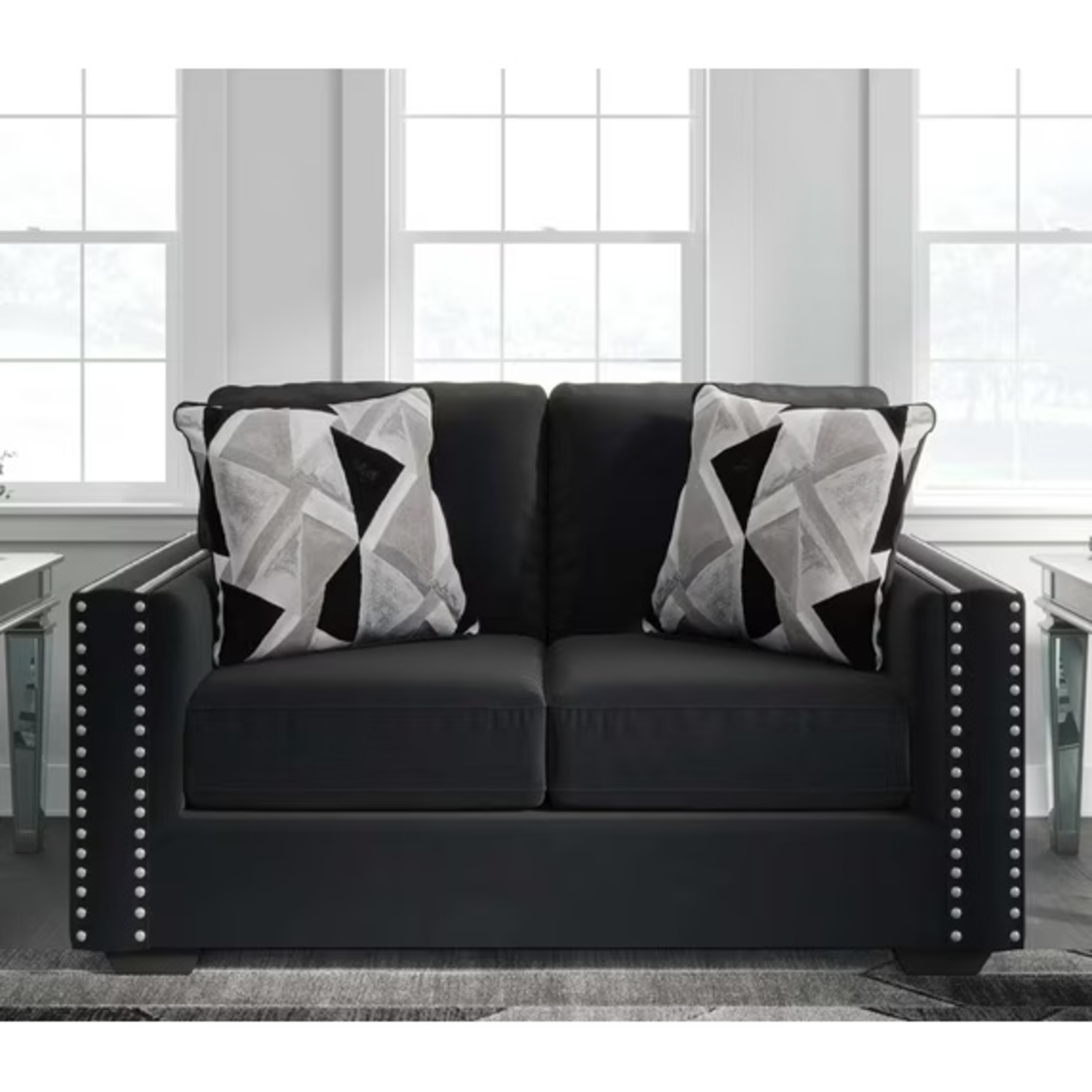 Ashley Furniture Black Loveseat - image-4