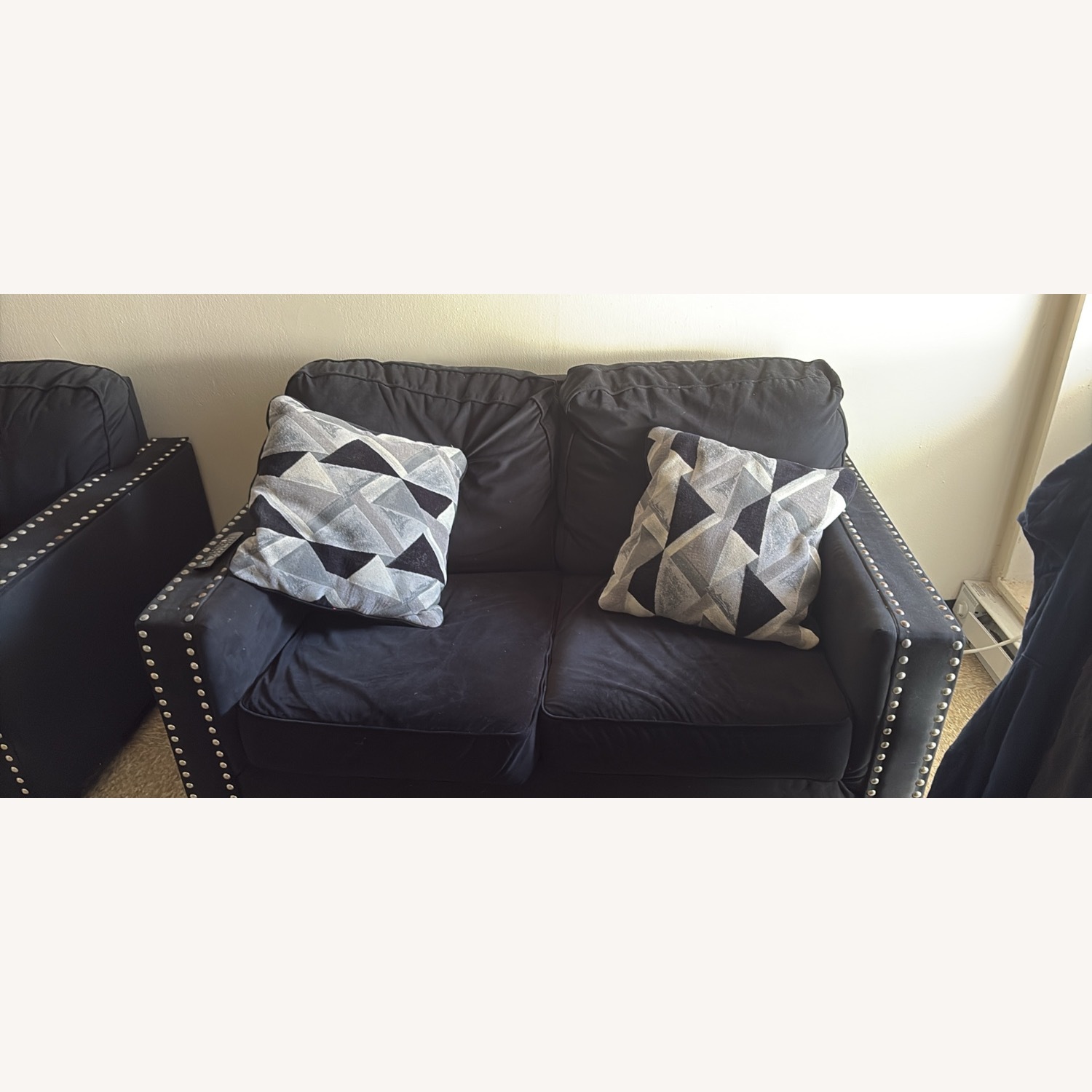 Ashley Furniture Black Loveseat - image-1