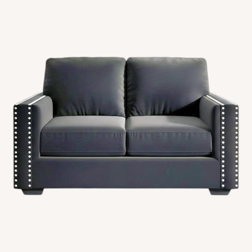 Used Ashley Furniture Black Loveseat for sale on AptDeco