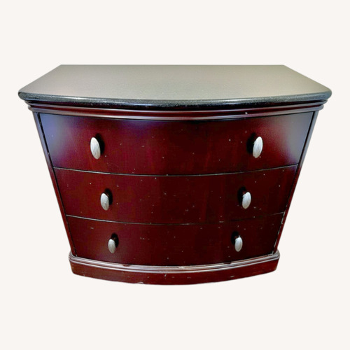 Used Bernhardt Brown Dresser W Black Granite Top for sale on AptDeco