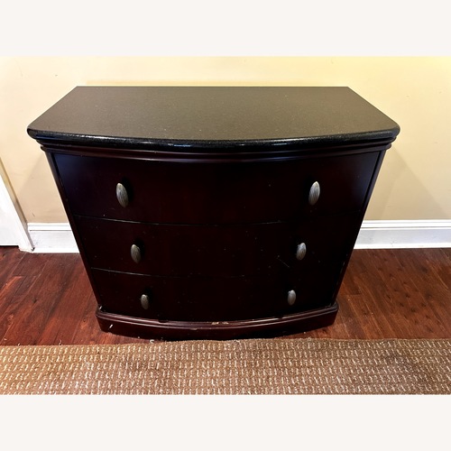 Used Bernhardt Brown Dresser W Black Granite Top for sale on AptDeco
