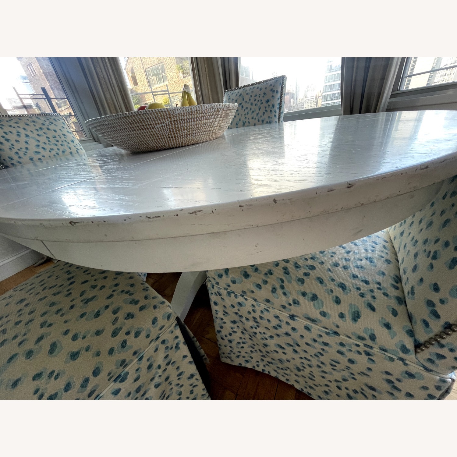 Crate & Barrel Avalon White Dining Table - image-5