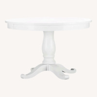 Crate & Barrel Avalon White Dining Table