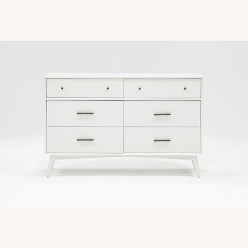 Used Living Spaces Alton White Wood Dresser for sale on AptDeco