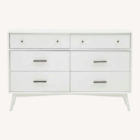 Living Spaces Alton White Wood Dresser