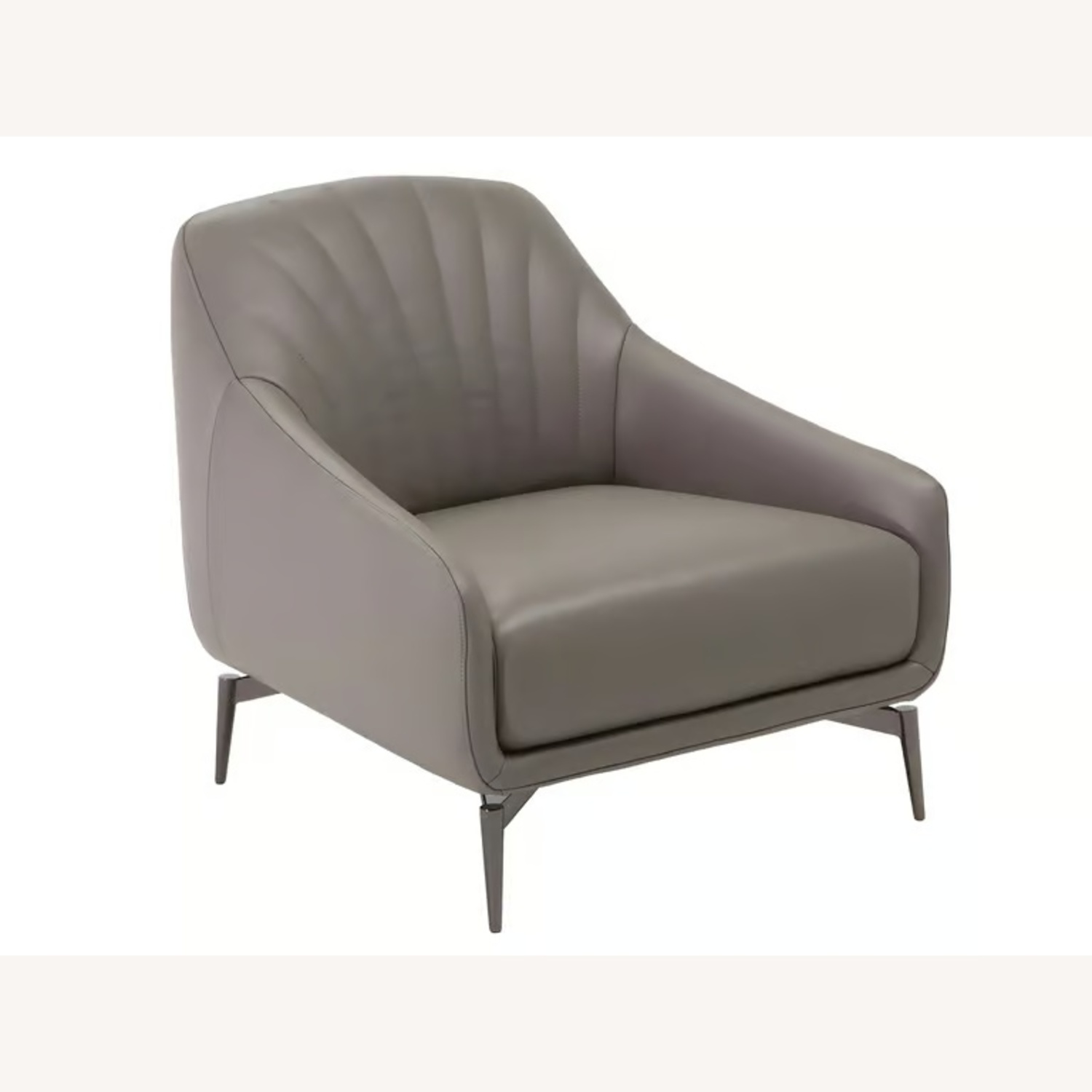 Natuzzi Light Brown Leather Accent Chair - image-6