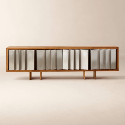 Used CB2 Steel & Oak Media Console for sale on AptDeco