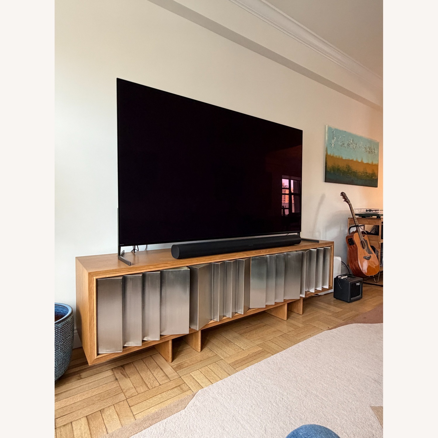 CB2 Steel & Oak Media Console - image-4