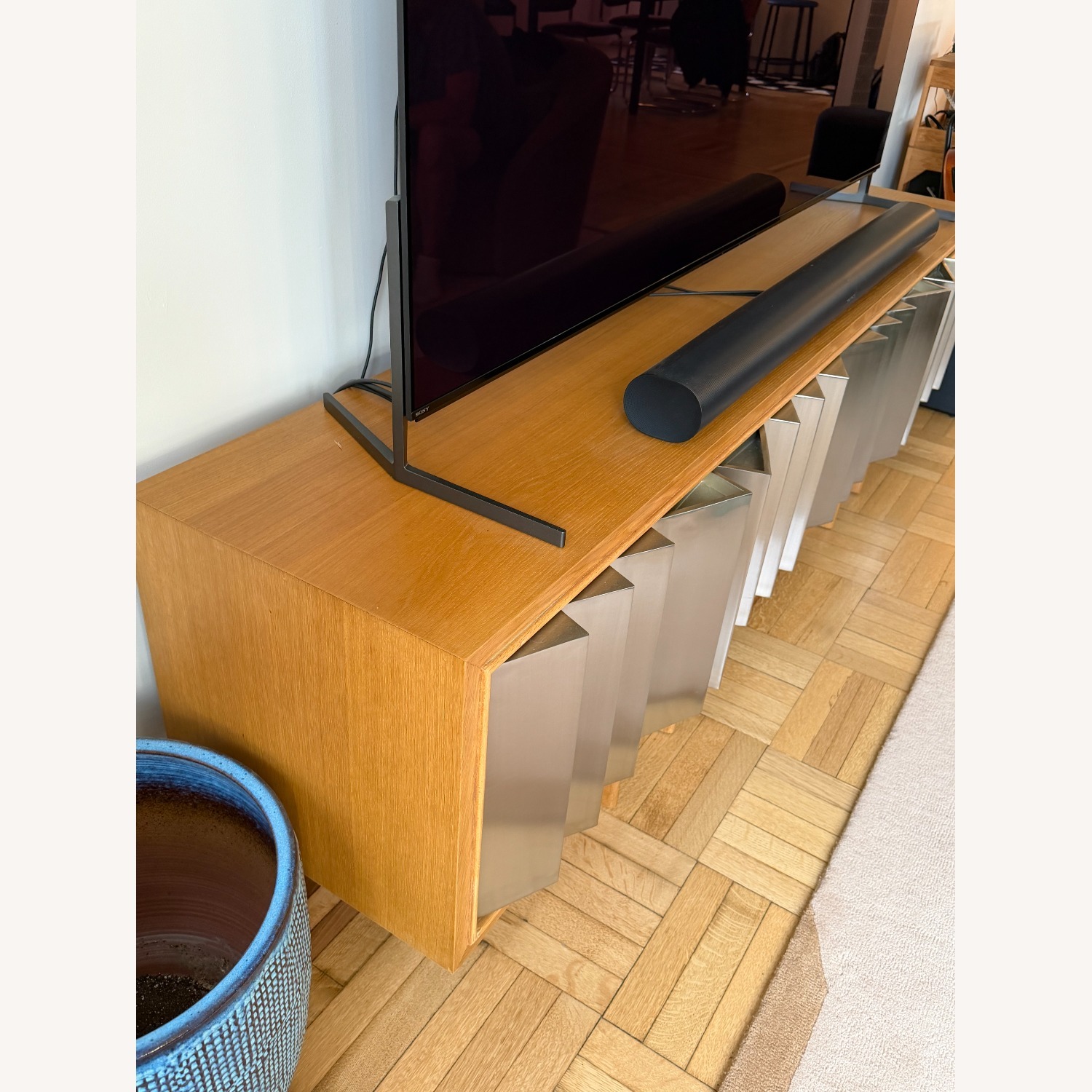 CB2 Steel & Oak Media Console - image-5