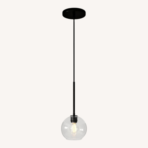 Used West Elm 13” Sculptural Globe Pendant Lights (Set of 2) for sale on AptDeco