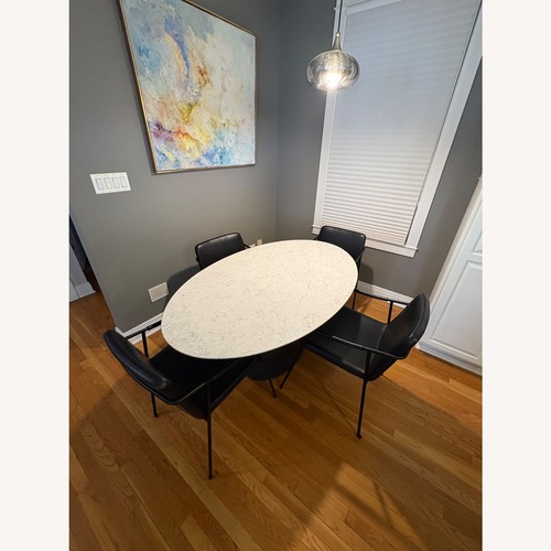 Used Room & Board Decker Dark Gray Metal Dining Table for sale on AptDeco