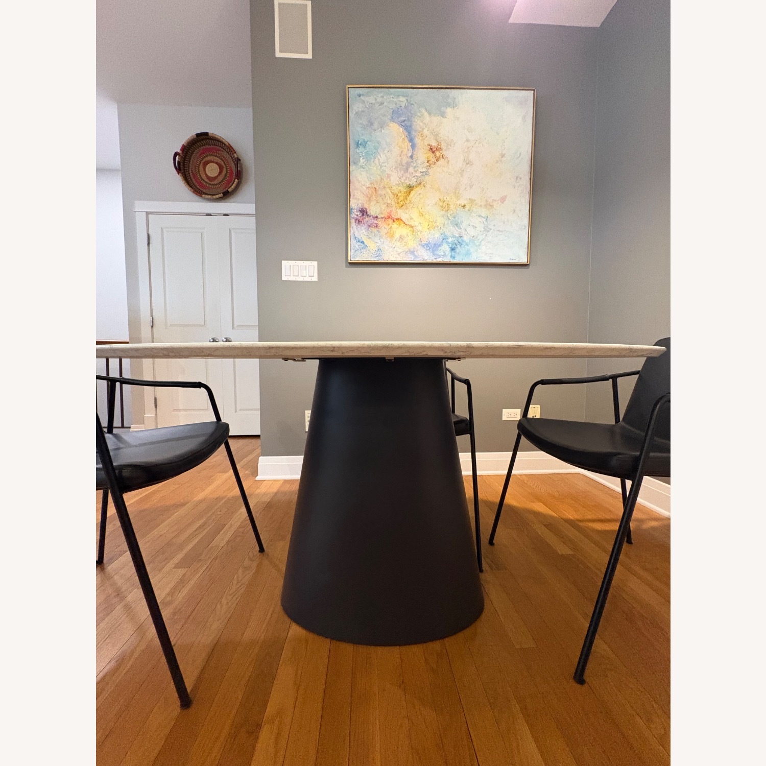 Room & Board Decker Dark Gray Metal Dining Table - image-2