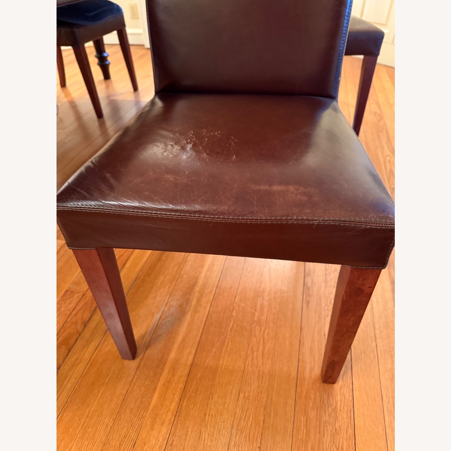Pottery Barn Grayson Leather Dining Chairs (Set of 4) - image-6