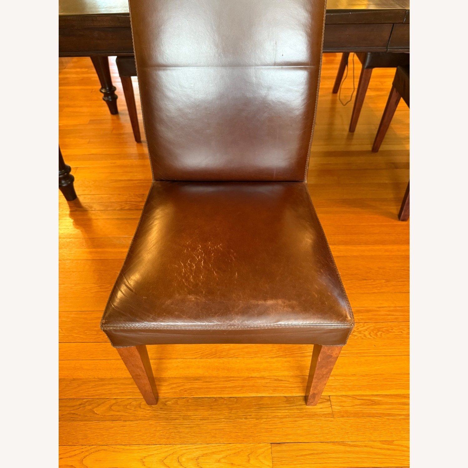 Pottery Barn Grayson Leather Dining Chairs (Set of 4) - image-5