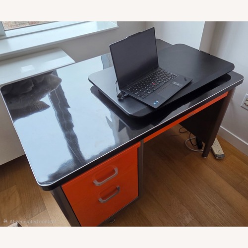 Used Antique Single-Pedestal Tanker Desk for sale on AptDeco