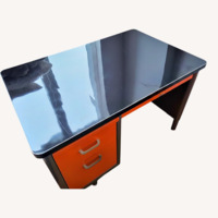 Antique Single-Pedestal Tanker Desk