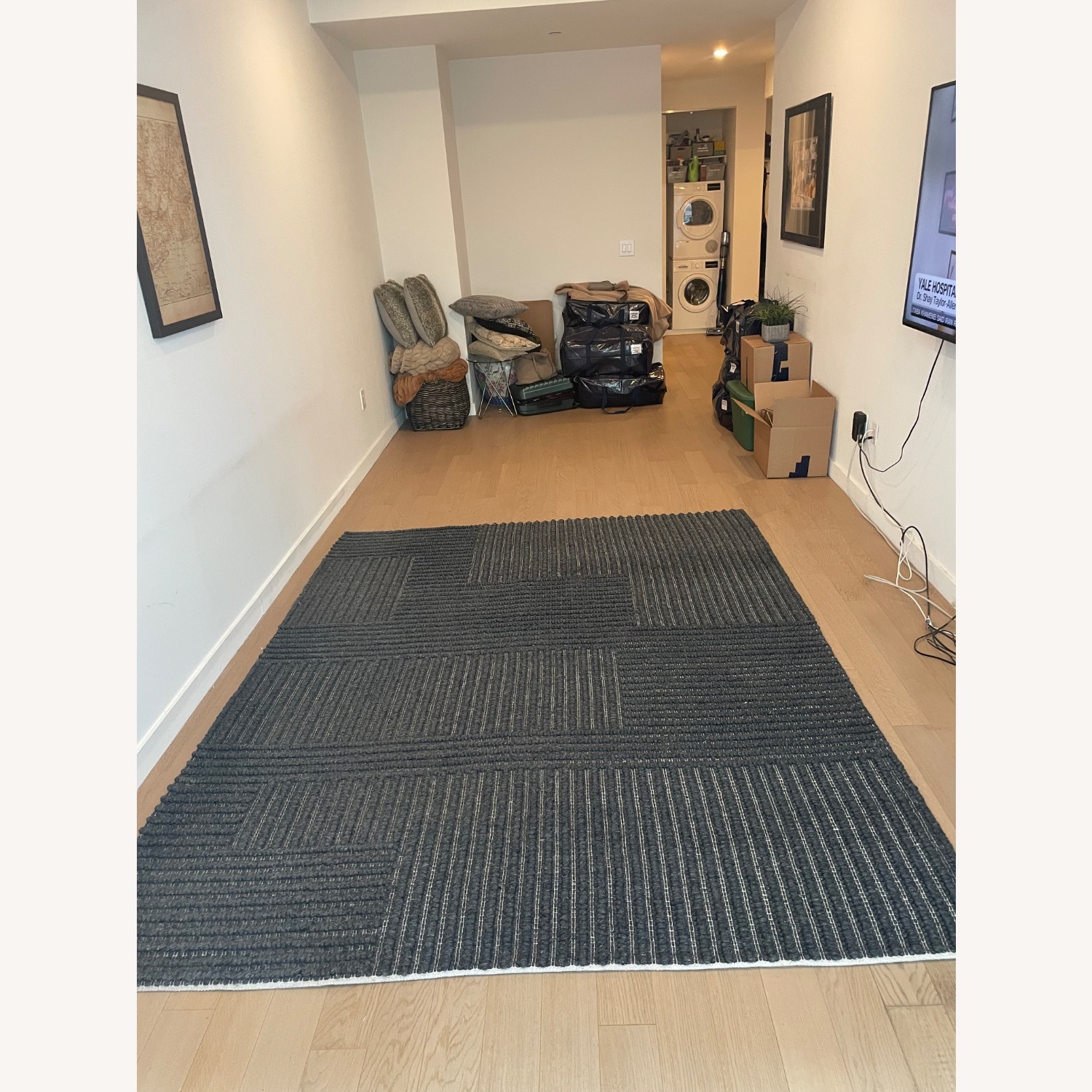 Home Depot Skye Modern Dark Gray Wool Area Rug 8' x 10' - image-5