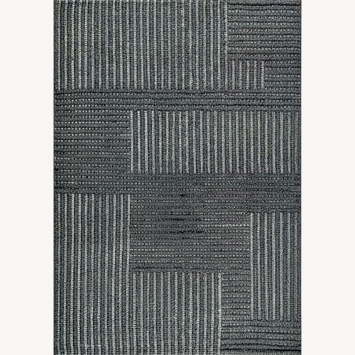 Used Home Depot Skye Modern Dark Gray Wool Area Rug 8' x 10' for sale on AptDeco