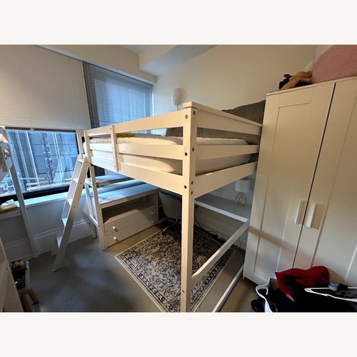 Used Wayfair Harriet Bee Full Loft Bed with Desk & Drawers for sale on AptDeco