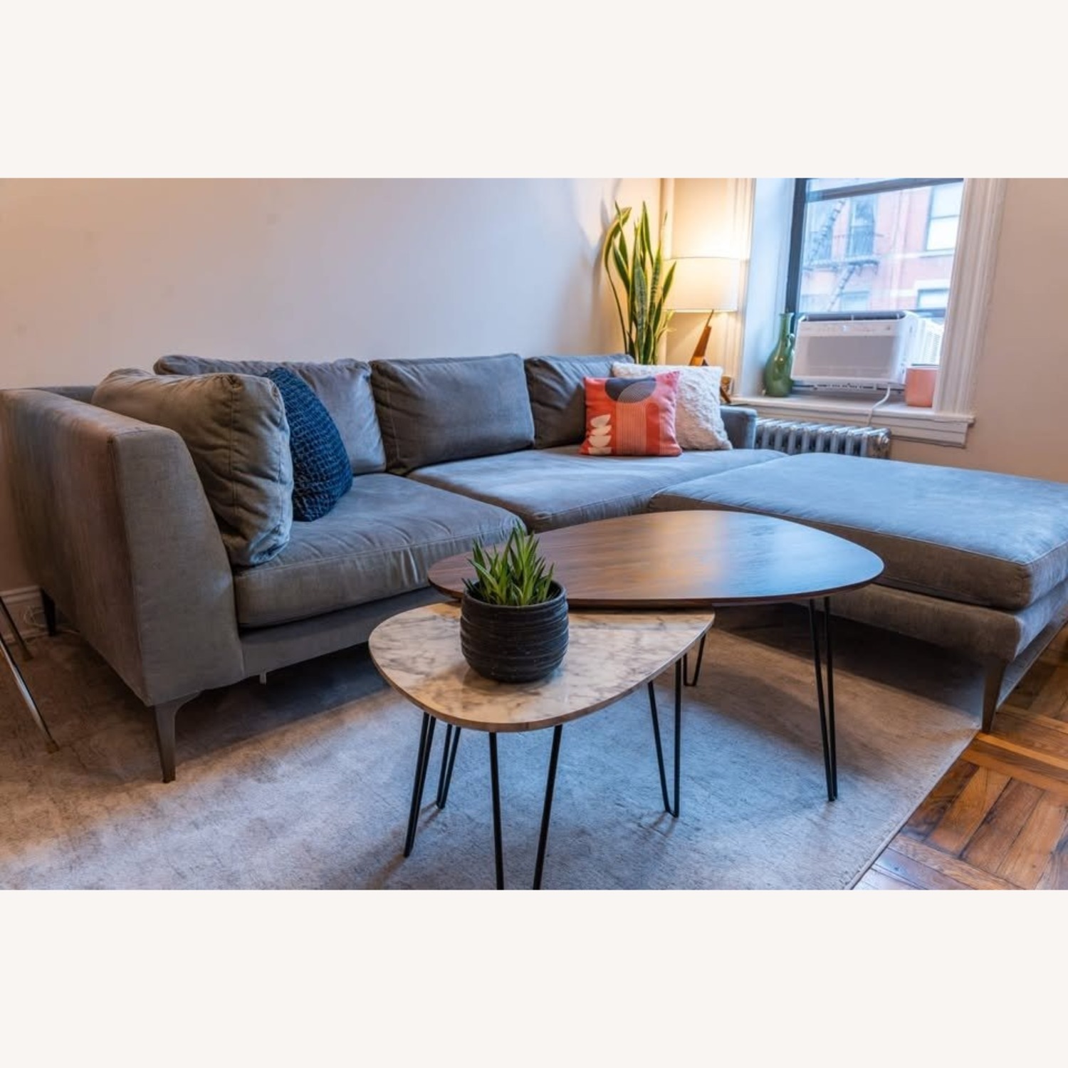 West Elm Andes Premium Sectional Sofa & Ottoman - image-2