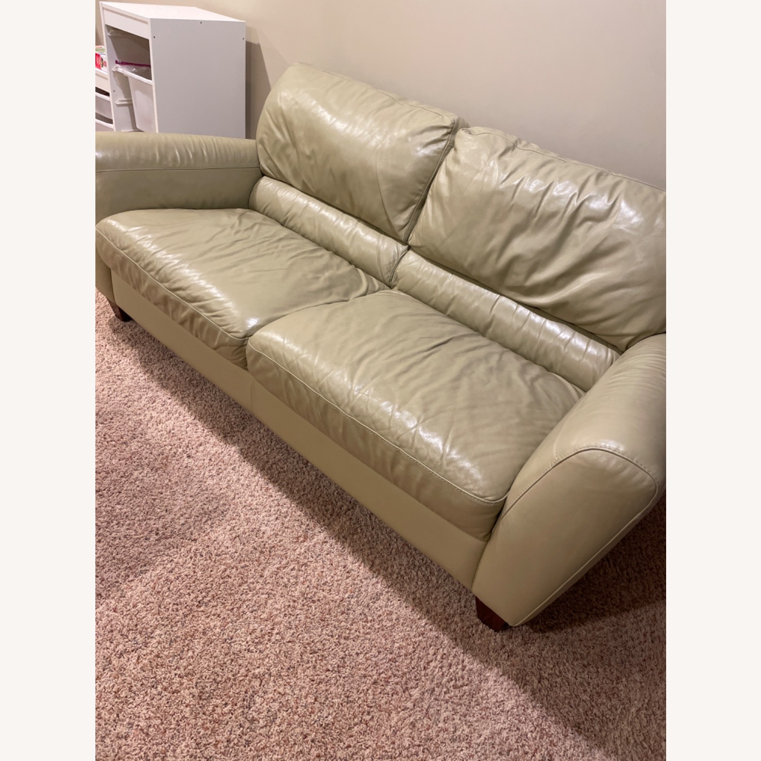 Macy's Almafi Leather Sofa - image-3