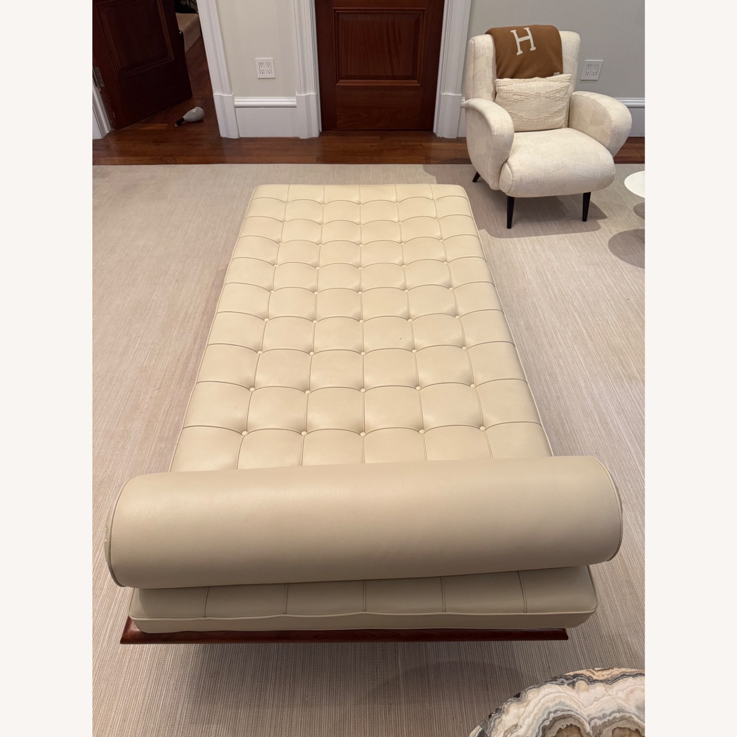 Knoll Barcelona Couch, Ivory Leather - image-2