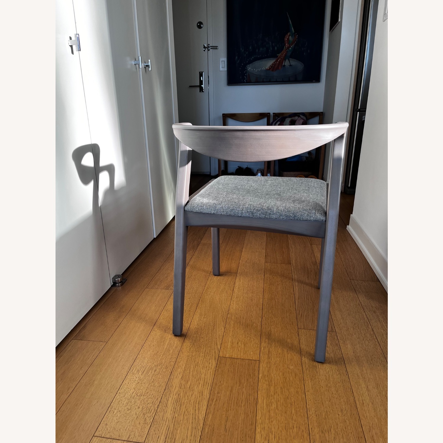 Light Gray Wood Dining Chairs - image-4