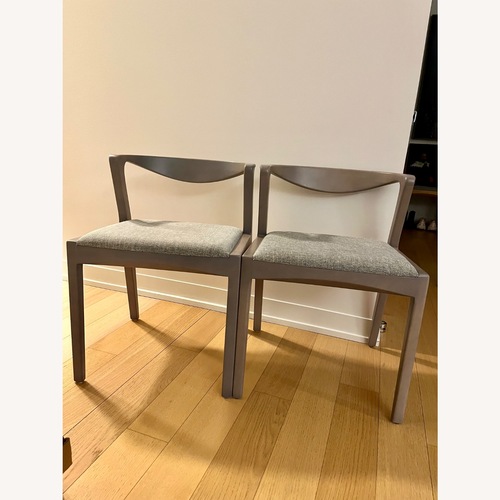 Used Light Gray Wood Dining Chairs for sale on AptDeco
