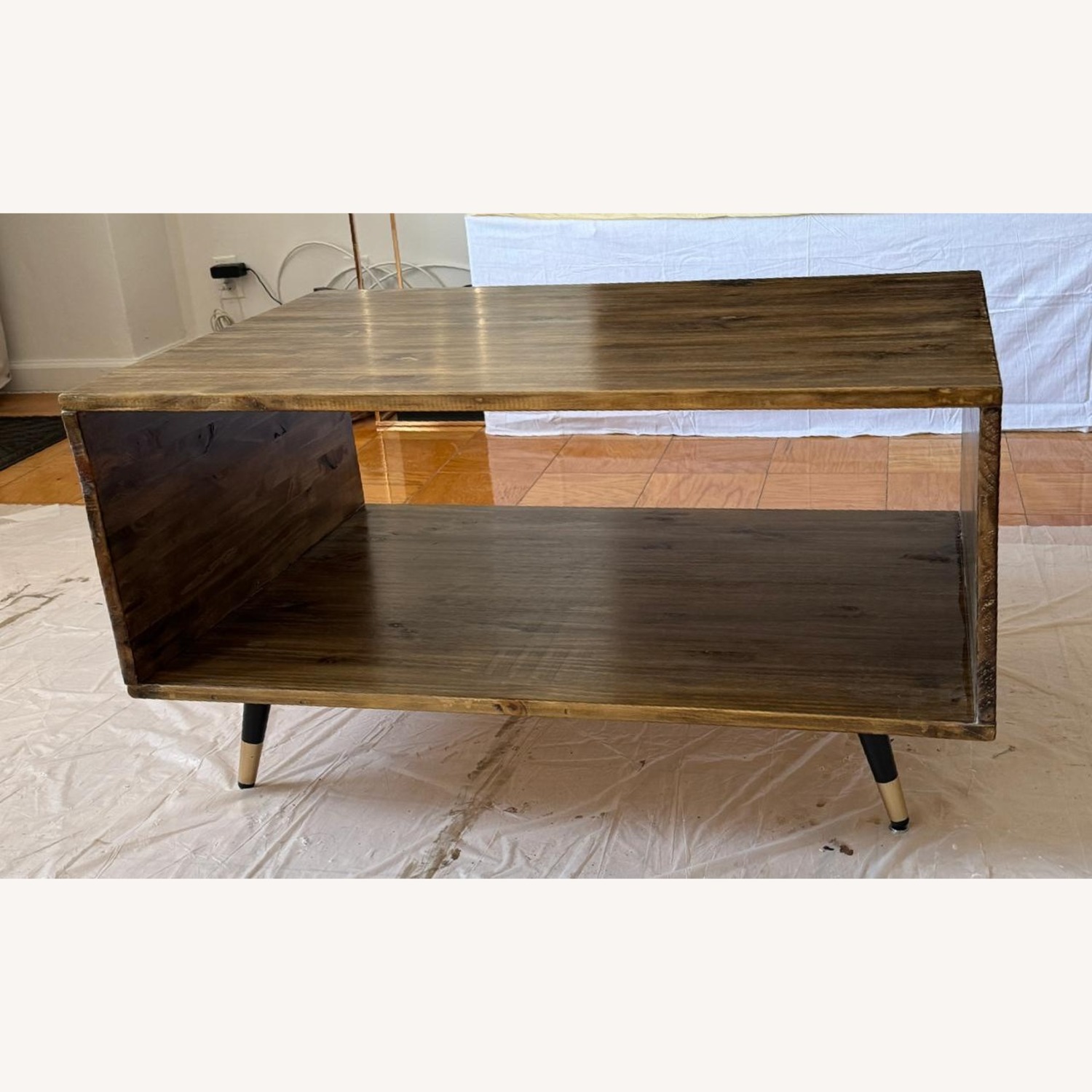 Handcrafted Solid Wood Artisanal Coffee Table - image-1