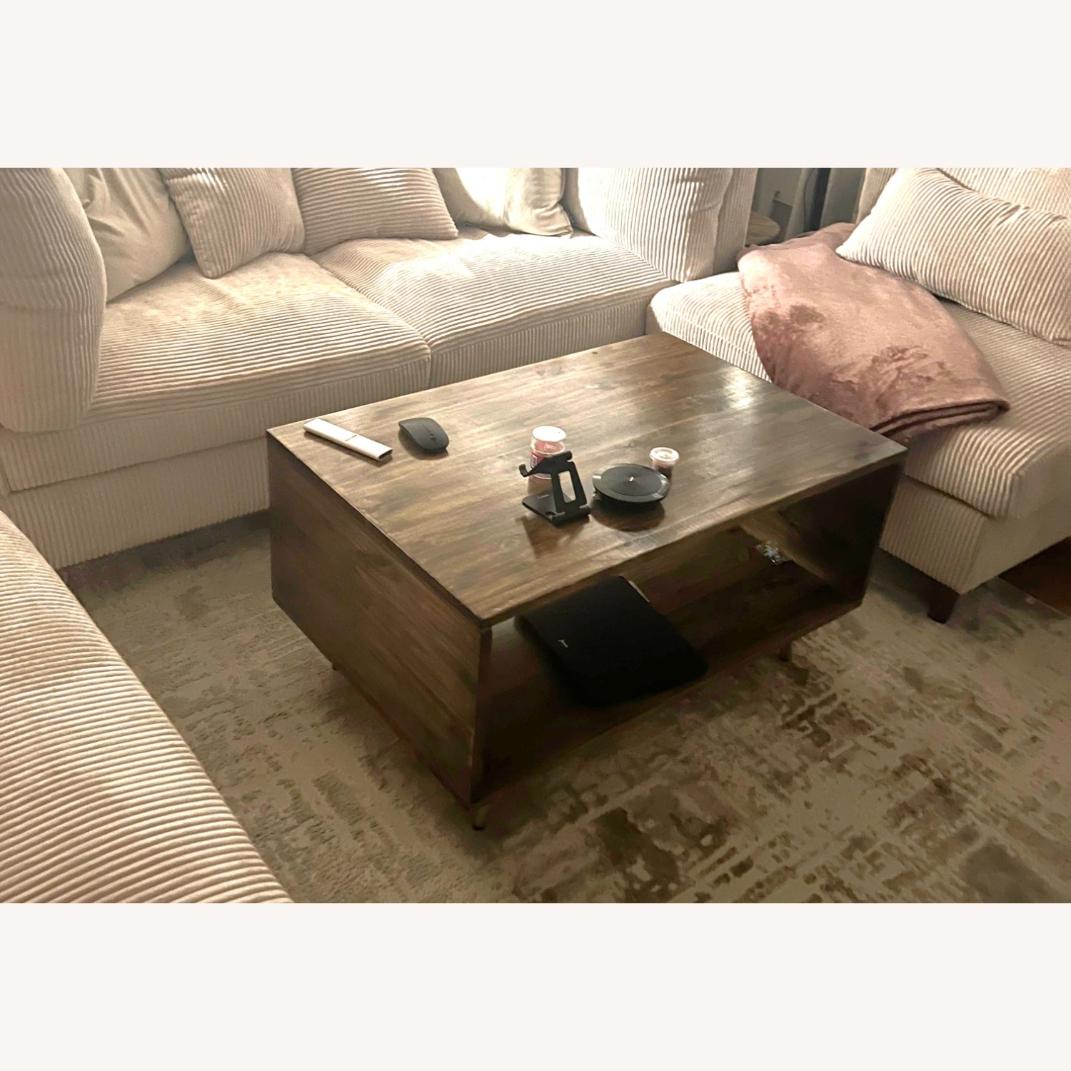 Handcrafted Solid Wood Artisanal Coffee Table - image-2
