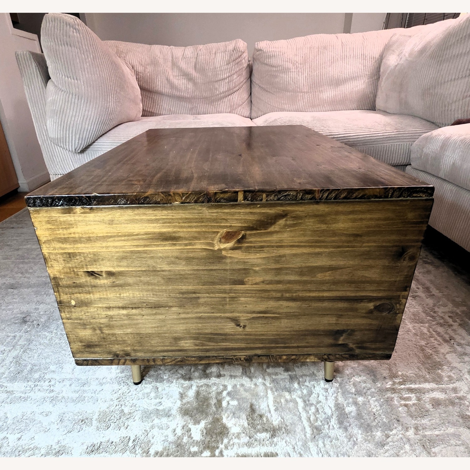 Handcrafted Solid Wood Artisanal Coffee Table - image-3
