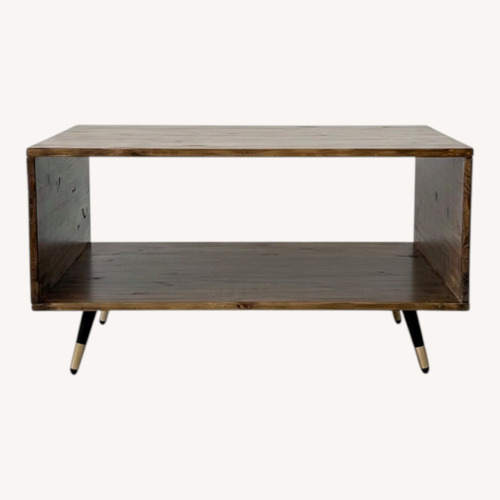 Used Handcrafted Solid Wood Artisanal Coffee Table for sale on AptDeco