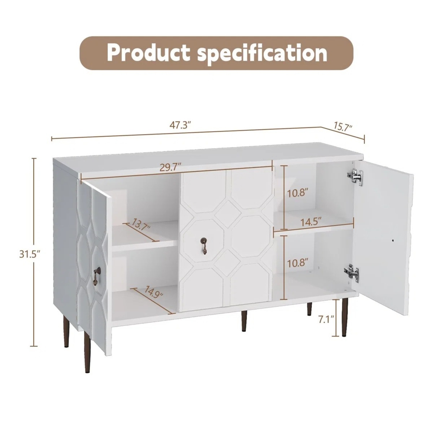 Wayfair White Sideboard for the Kitchen Dining Room - image-4