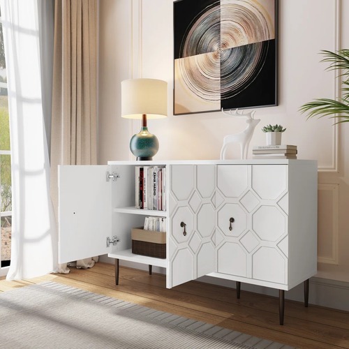 Used Wayfair White Sideboard for the Kitchen Dining Room for sale on AptDeco