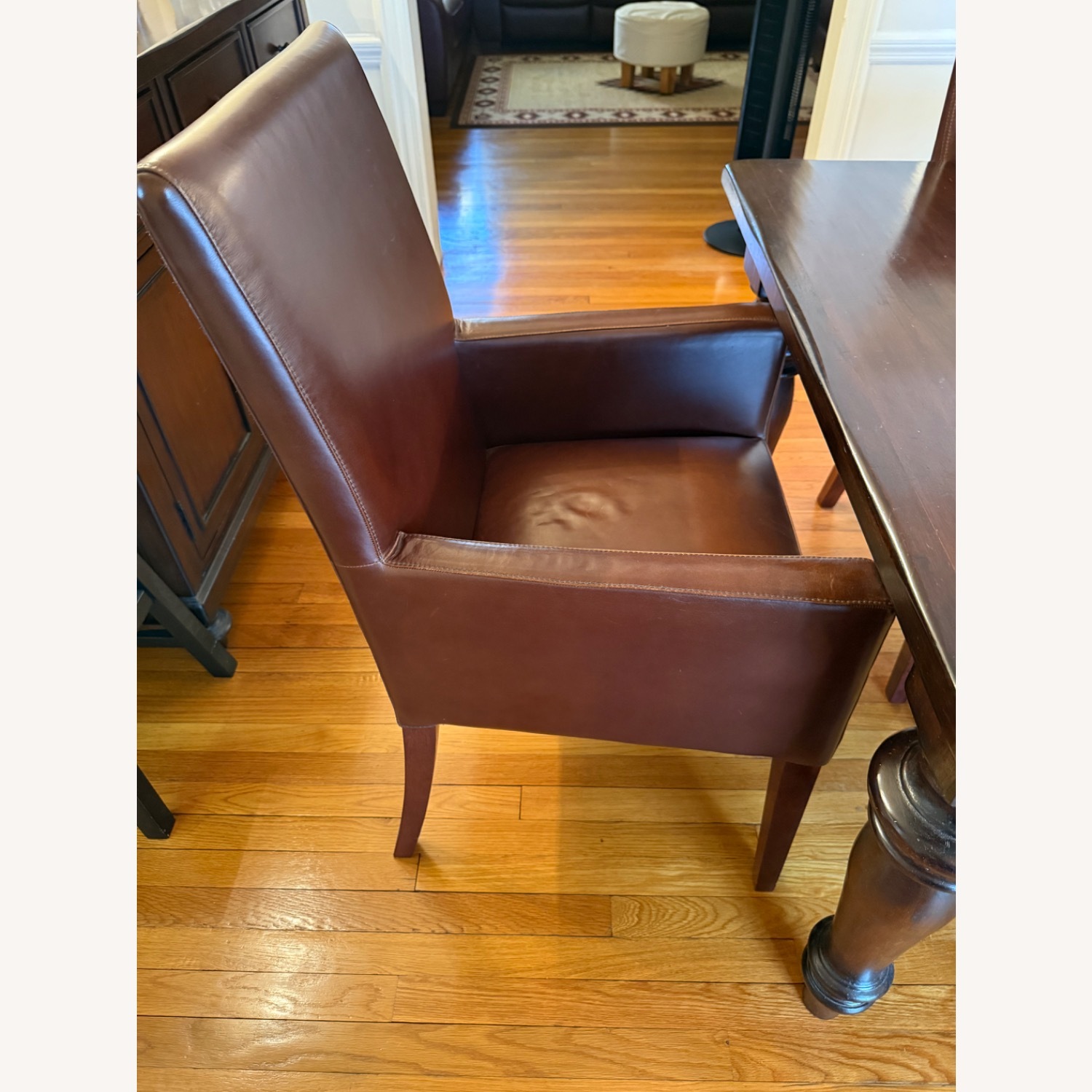 Pottery Barn Grayson Leather Dining Chairs (Set of 2) - image-3