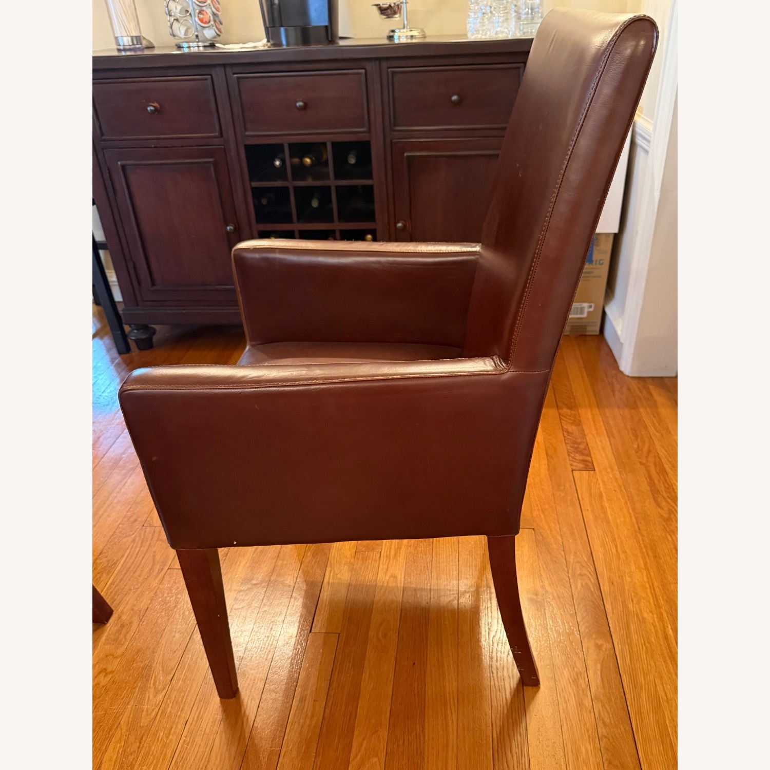 Pottery Barn Grayson Leather Dining Chairs (Set of 2) - image-2