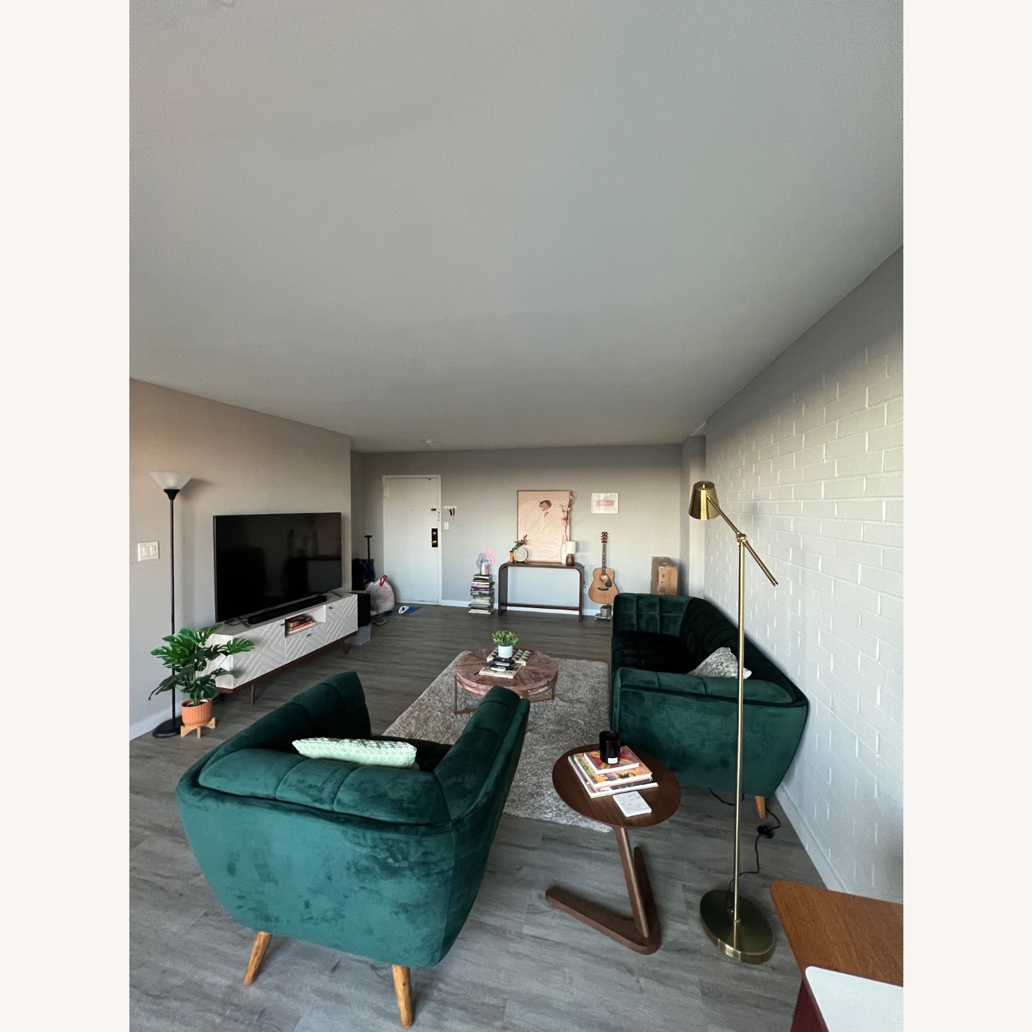 Modway Bestow Green Velvet 3+ Seater Sofa - image-3