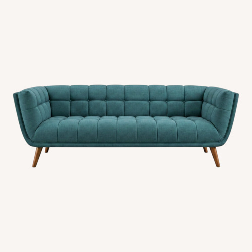 Used Modway Bestow Green Velvet 3+ Seater Sofa for sale on AptDeco