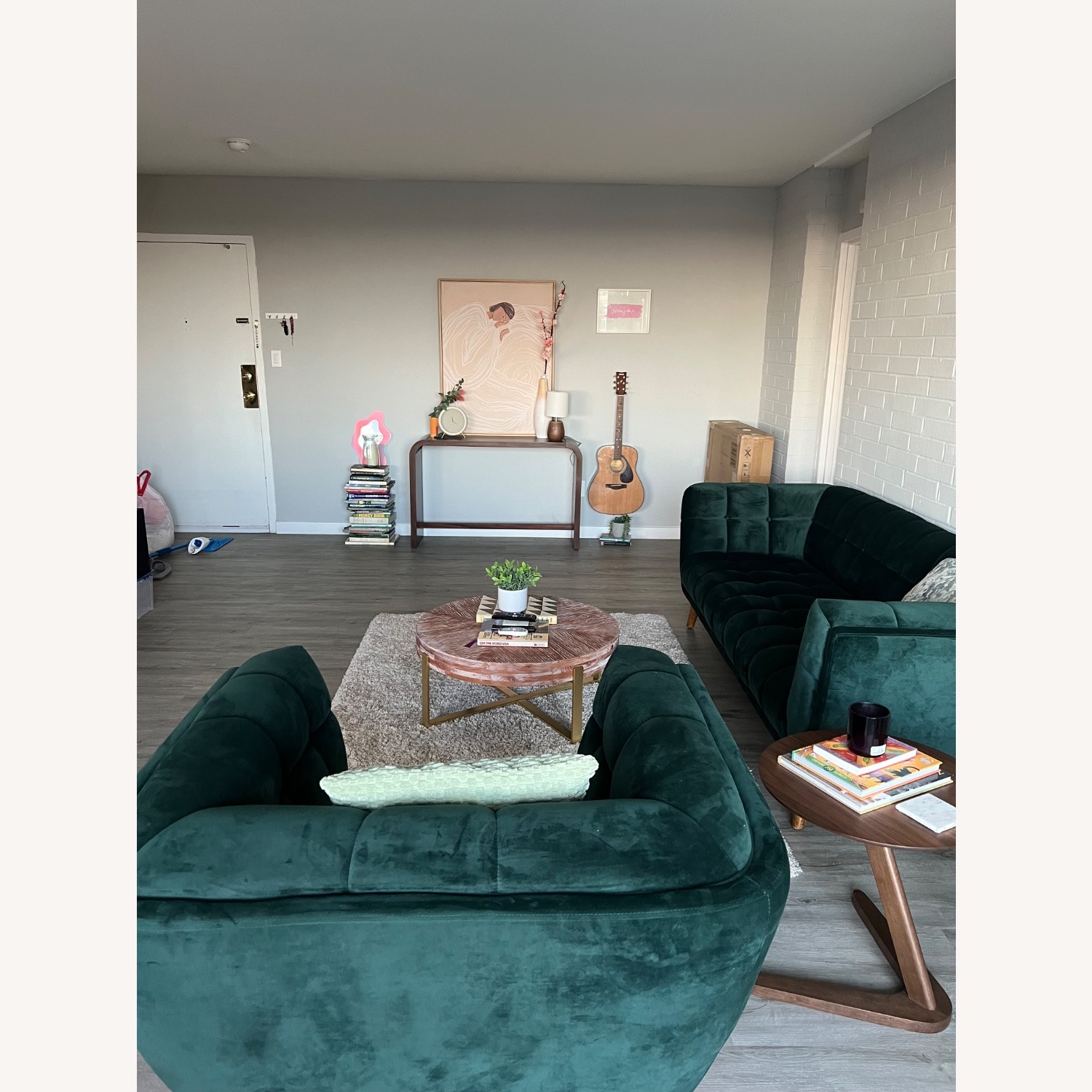 Modway Bestow Green Velvet 3+ Seater Sofa - image-2