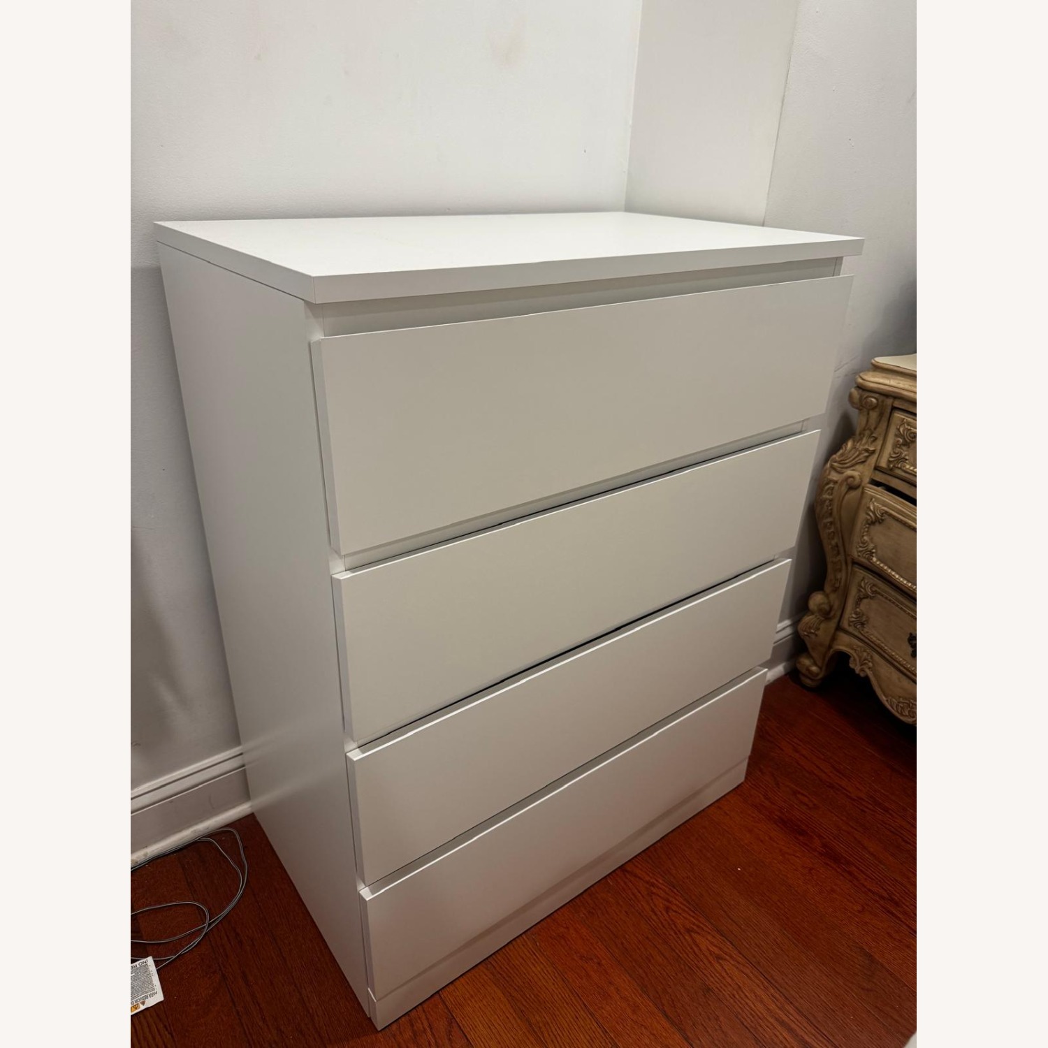 IKEA 4-Drawer White Dresser  - image-1