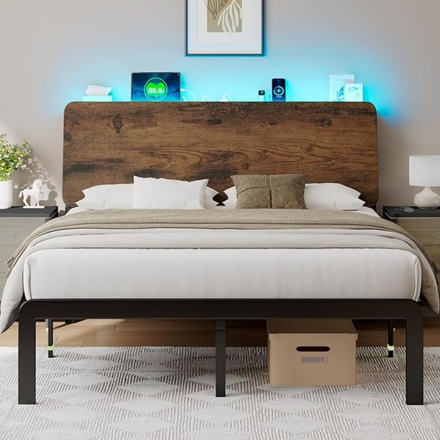 Amazon Dark Brown Wood Full Bed - image-10