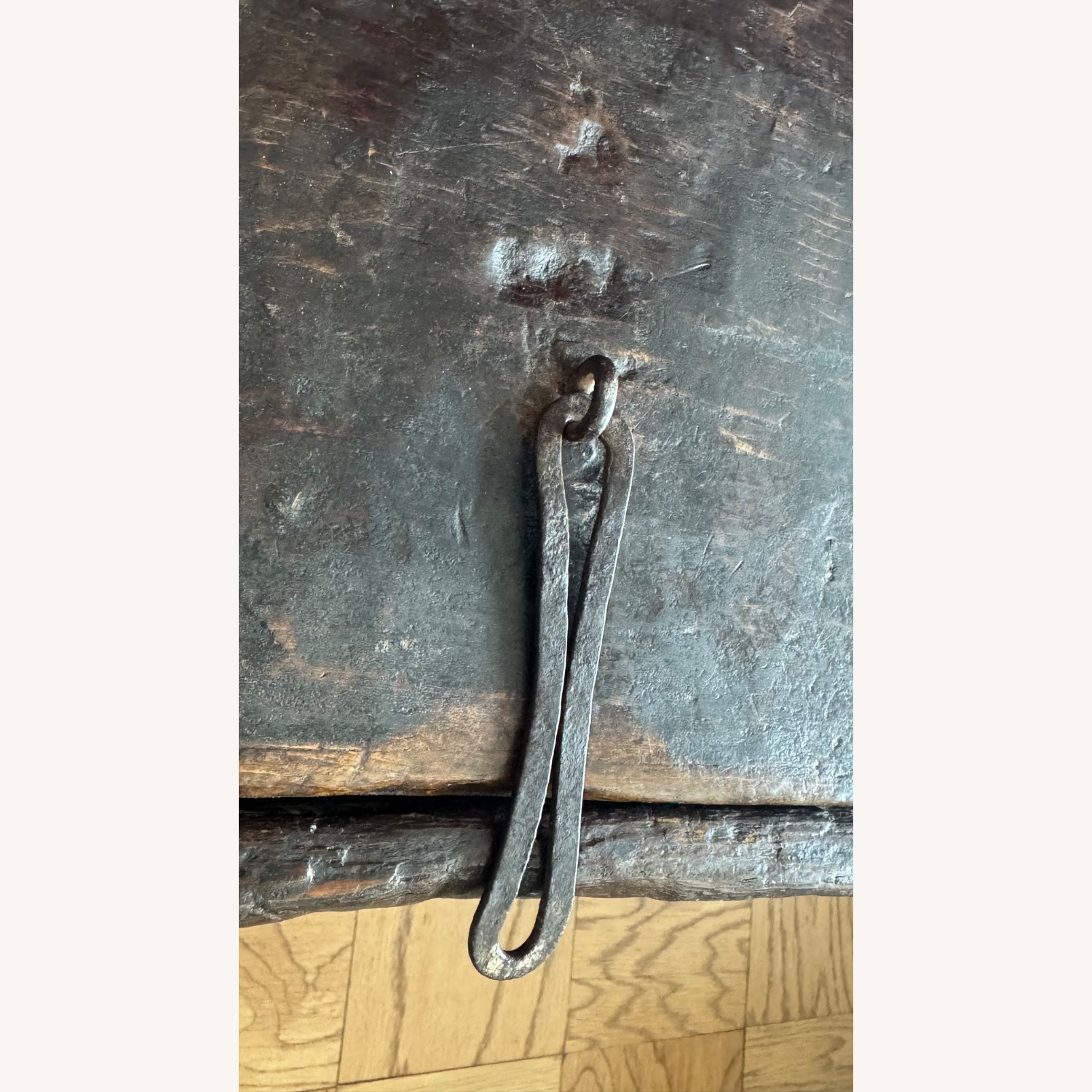 Antique Dark Brown Chest - image-8